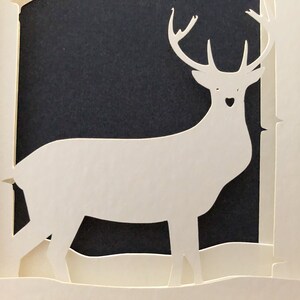 Cerf cerf ombre boîte modèle Papercut SVG 3D, boîte d'ombre des bois et caisson lumineux Svg, modèle de découpe de papier en couches pour la découpe à la main ou à la machine image 10