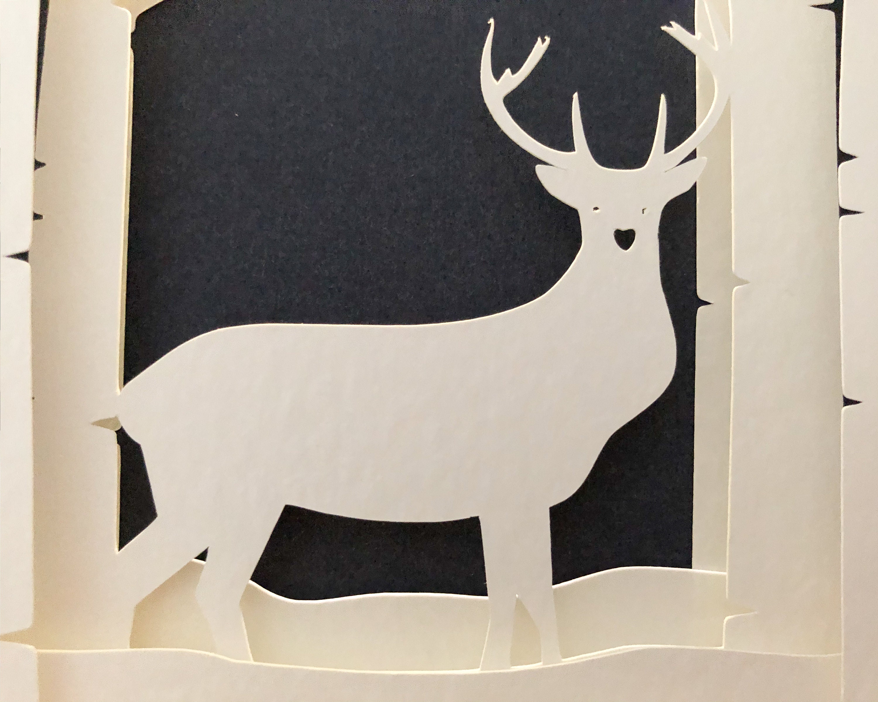 Stag Deer Shadow Box SVG Papercut Template 3D Woodland Shadow | Etsy
