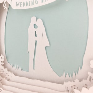 Wedding Couple Shadow Box SVG Template First Anniversary - Etsy Australia