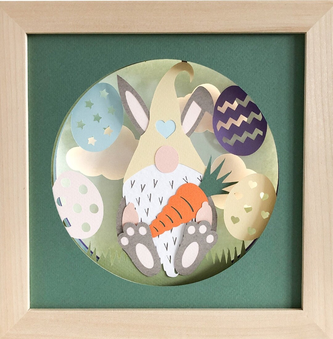 Gnome Shadow Box Easter Svg for Cricut or Silhouette Machines, Tomte ...