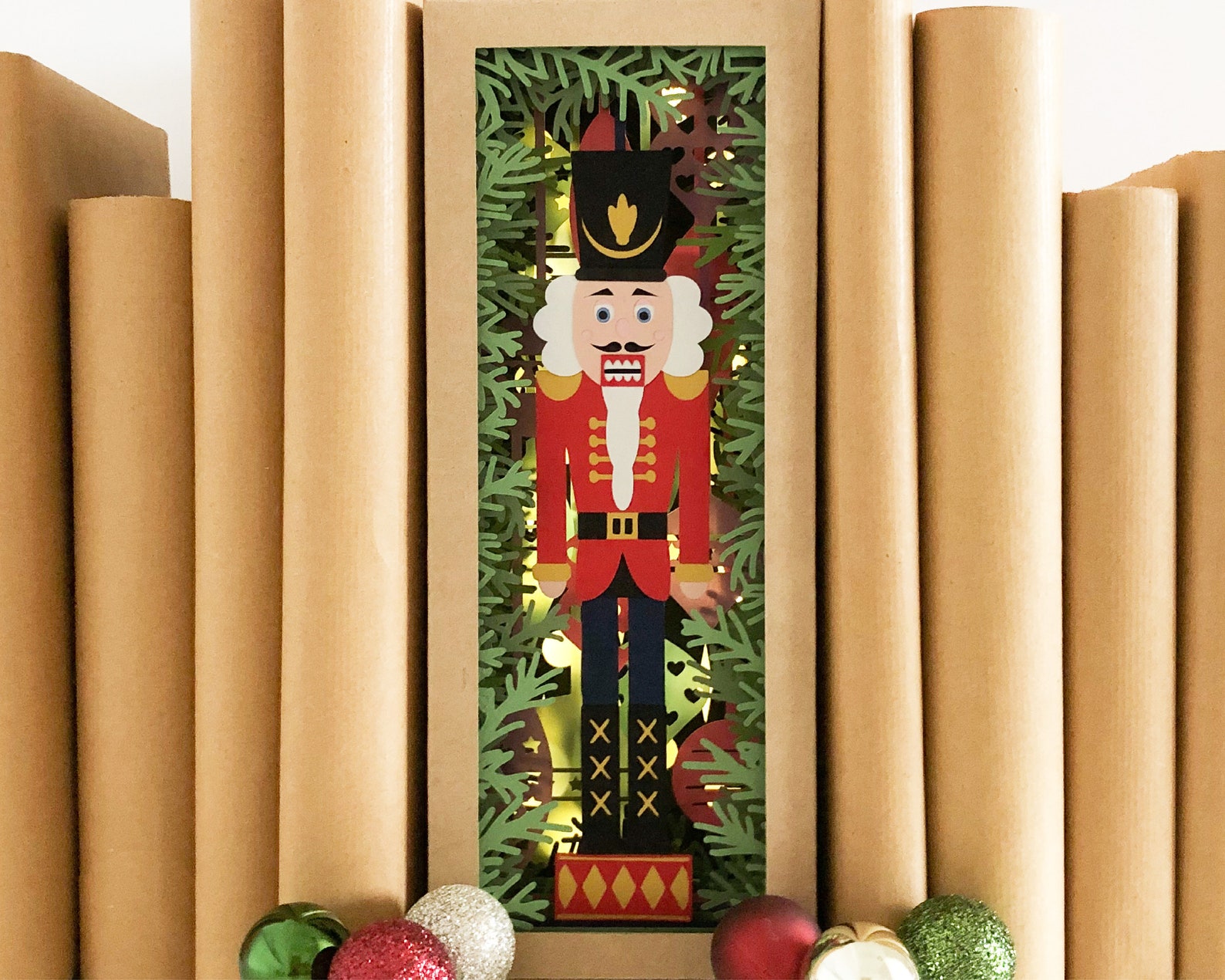 Nutcracker Book Nook Diorama Shadow Box Svg for Cricut or Etsy