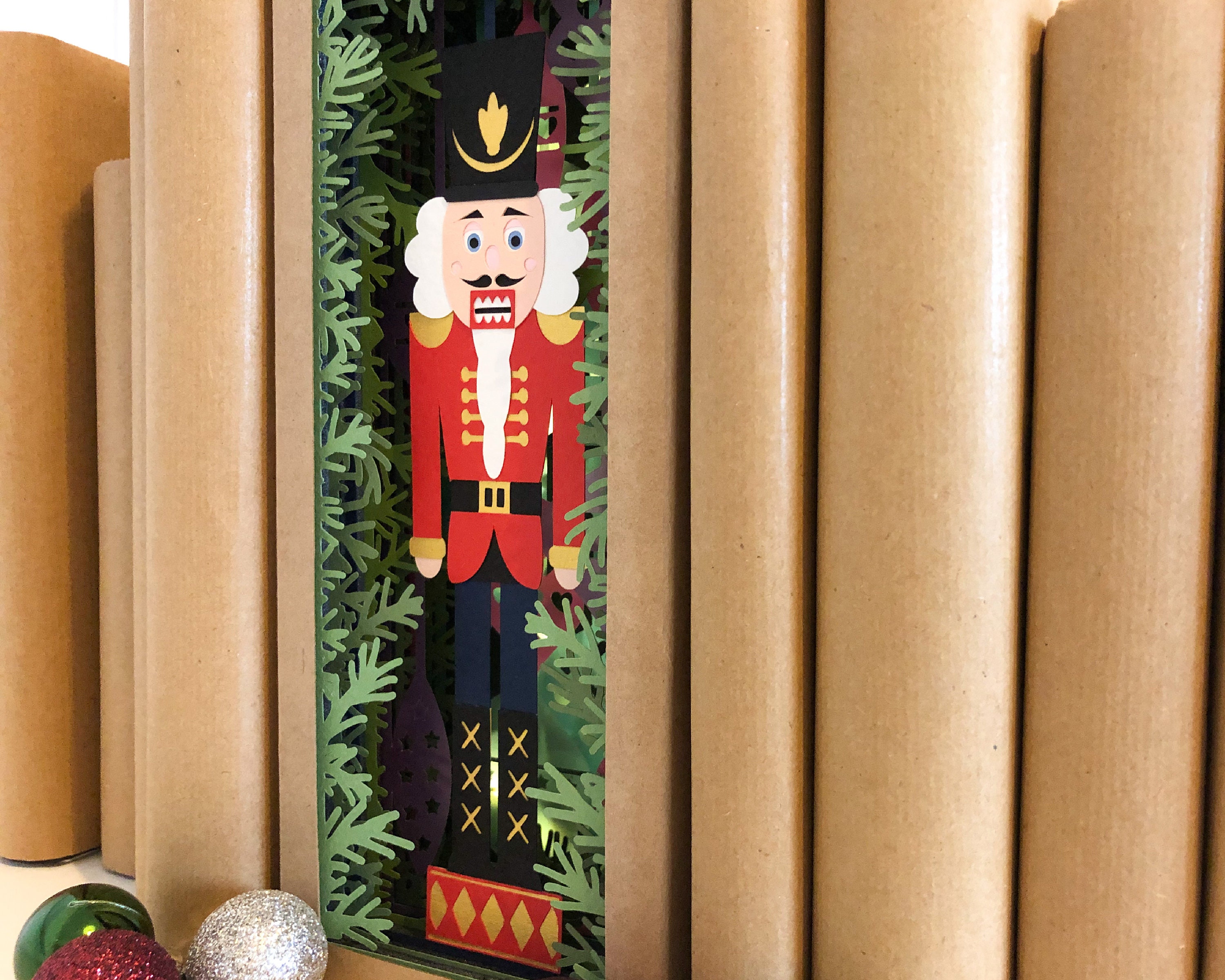 Nutcracker book nook diorama shadow box svg for cricut or Etsy