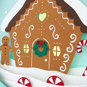 Gingerbread House Christmas Shadow Box Svg for Cricut or Silhouette