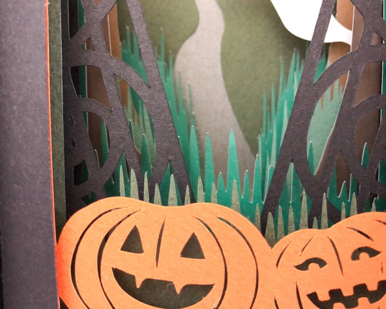 Download Halloween book nook diorama shadow box svg for cricut or ...