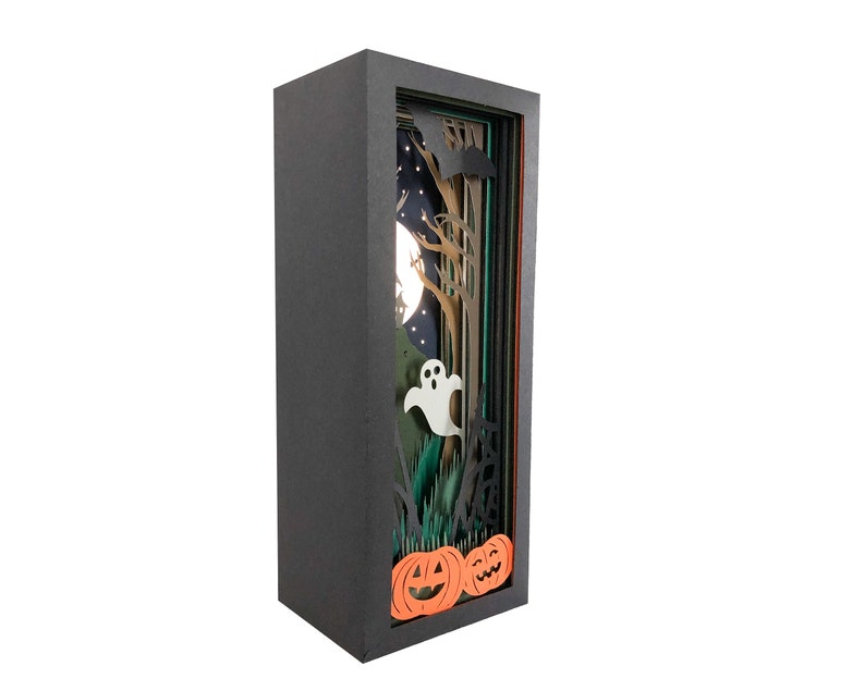 Download Halloween book nook diorama shadow box svg for cricut or ...