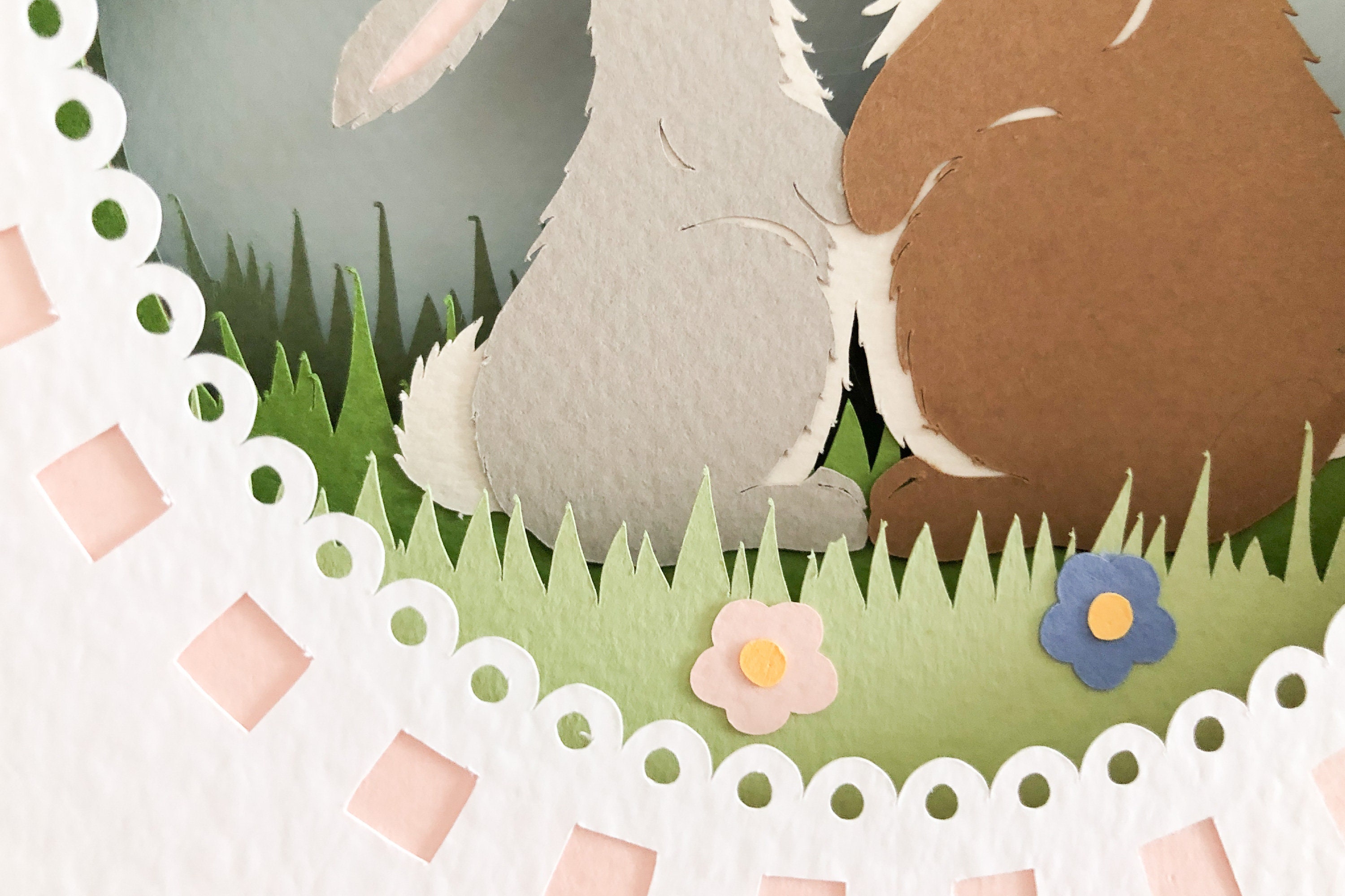 Easter Bunny Rabbit Shadow Box Svg for Cricut or Silhouette Machines ...