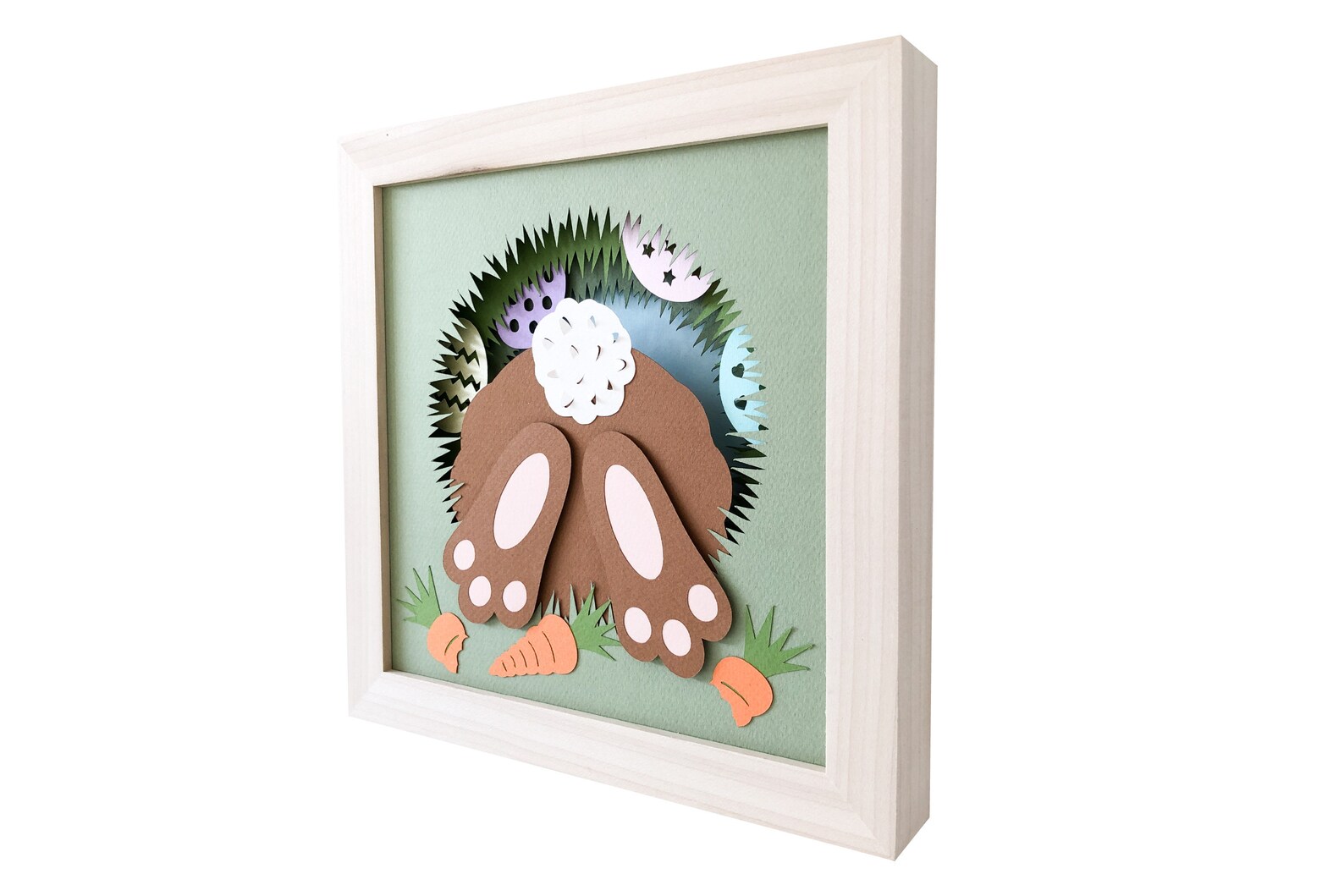 Easter Bunny Butt and Feet 3D Shadow Box SVG Layered Papercut Template ...