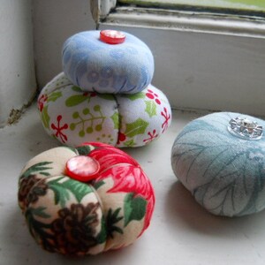Pincushion - Christmas Mini Pincushion Set of 3 - Stocking Stuffers