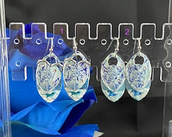 Ice Queen and Water Horse Scalemail Earrings