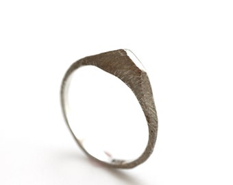 Dainty Silver Ring • Minimalist Sterling Silver Ring • Hammered Ring • Raw Silver Ring • Simple Ring • Wedding Ring • Small Bar Ring