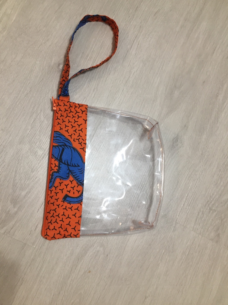 Ankara /& vinyl pouch. Vinyl pouch Ankara pouch