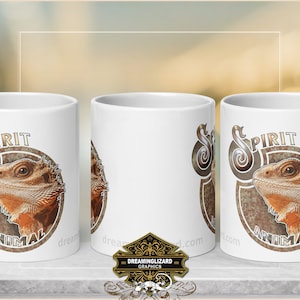 Spirit Animal- Bearded Dragon Coffee mug, Beardie gifts,