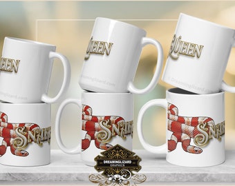 Snake Queen Coffee Mug, Corn Snake Design