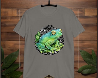 Camiseta con diseño tribal de rana de cristal