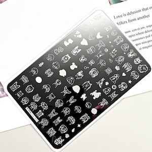 Nail stamping ,pretty dogs stamp, beautiful nail Stamp Templates , plate for nails, butterfly nail stamp plate, diy decal XL templates
