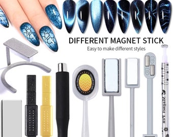 Cat Magnetic tools, 9D Magnetic Stick ,3D Chameleon Pigment, 3D Line Strip effect,Nail Art Gel Polish Manicure DIY Nail Decoration