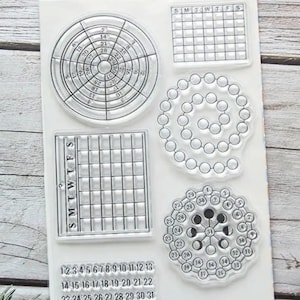 Monthly & Daily Tracker Clear Stamp Set für Journaling