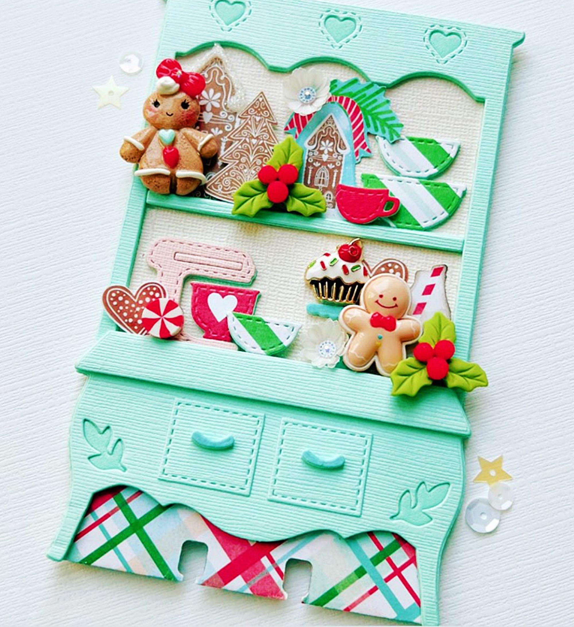Large Cabinet Cutting Dies – 3D Cabinet Die Template for DIY Paper Crafts, Storage Box, Scrapbooking, Card Making, Gift Packaging