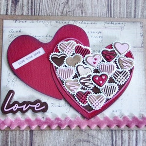 Matrice de découpe Saint-Valentin, boîte de chocolats, matrices de découpe, pochoirs pour scrapbooking bricolage, gaufrage décoratif, cartes en papier travaux manuels