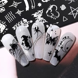 nail stamp magic~ nail art template ~ plates for nails ~ nail decorations ~ DIY nail art beautiful ~ Halloween nail art