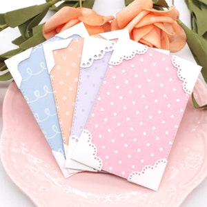 Troquel de corte elegante con esquinas para fotos: troquel metálico decorativo para scrapbooking, tarjetas y álbumes.