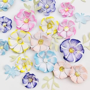 Zinnia Layering Flower Plate Cutting Dies – 3D metalen metalen stansset met bloemen voor kaarten maken, scrapbooking en doe-het-zelf papierwerk