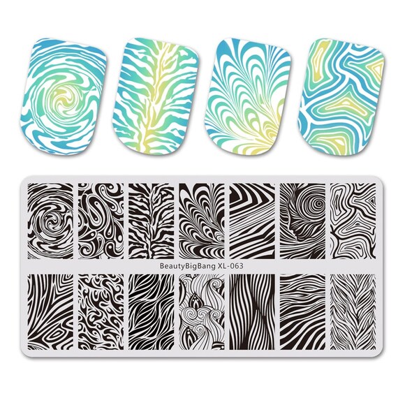 Water Marble Stamp,stainless Steel Design Stamp Template for Printing  Stencil DIY Flowers Beautiful 