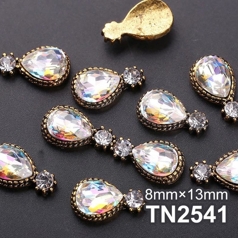 10pcs Lot Jewelry Gem Design Glitter Nails Rhinestones Etsy 10pcs Lot Jewelry Gem Design Glitter Nails Rhinestones Etsy