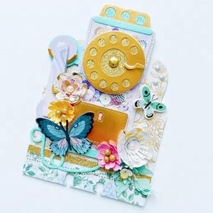 Matrizes de corte vintage para telefone de parede – Matrizes de metal retrô para scrapbooking, criação de cartões, diários de recortes, armazenamento de memórias e artesanato em papel faça você mesmo