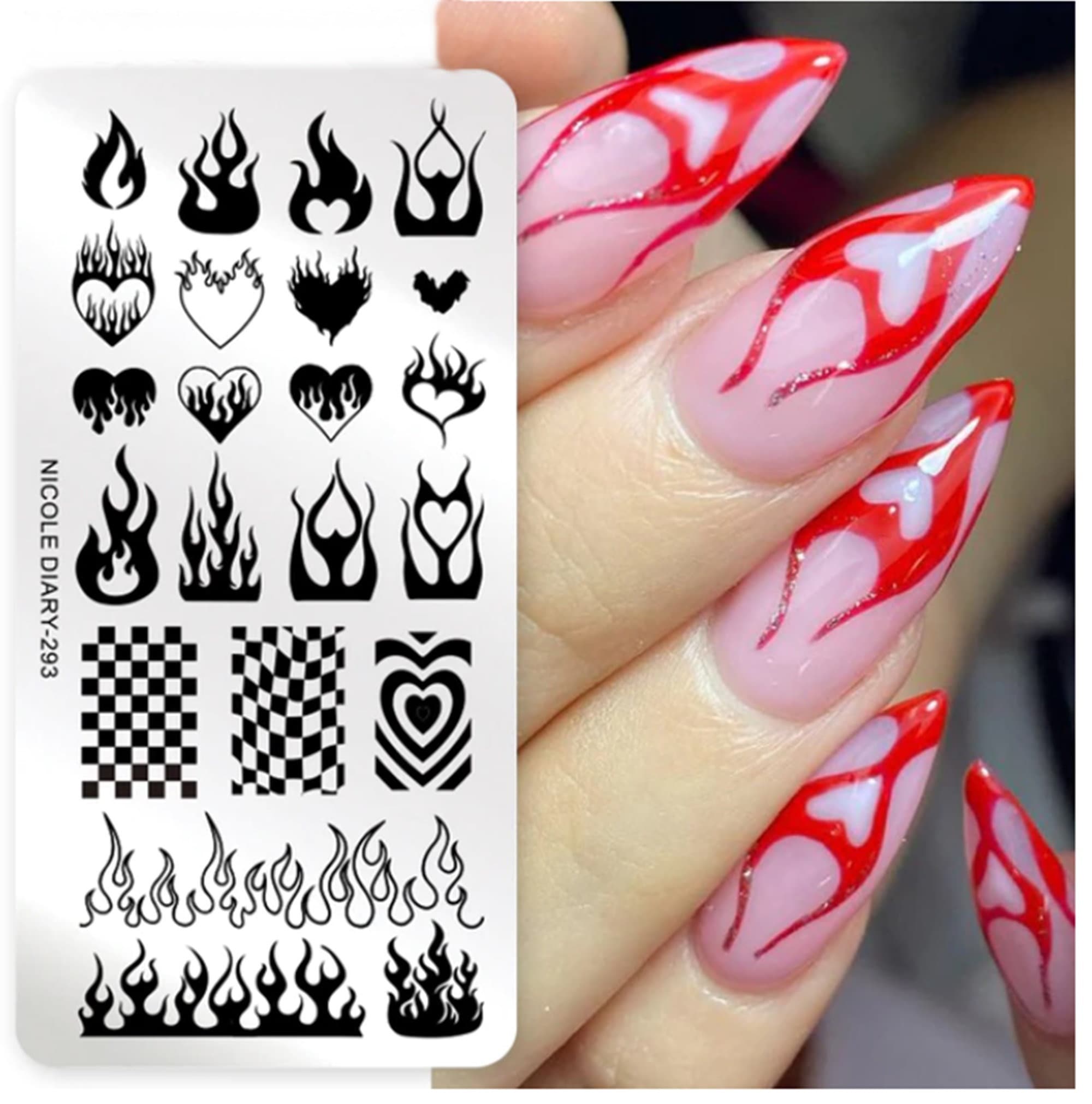  Biutee Nail Stamping Plate Nails Art Stamper Kit Stamp Template  Silicone Jelly Stencil Nail Printer Design Flower Line French Tip Tool  Supplies, Stamper, Scraper, Storage Bag, Box, Gift Set 16 pcs 