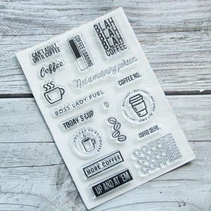 Funny Coffee Clear Stamps for Scrapbooking & Cards