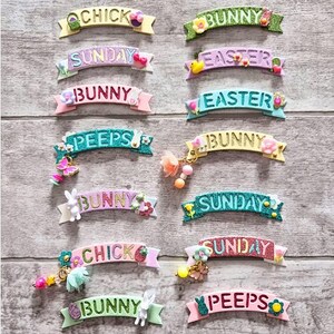 Troqueles de corte con forma de pancarta con palabras de Pascua: perfectos para hacer tarjetas y álbumes de recortes con temática de primavera