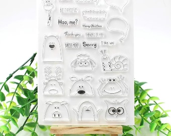 Animals cut die, hidden animals,Transparent Clear Silicone Stamp/Seal for DIY scrapbooking/photo album Decorative clear stamp sheets