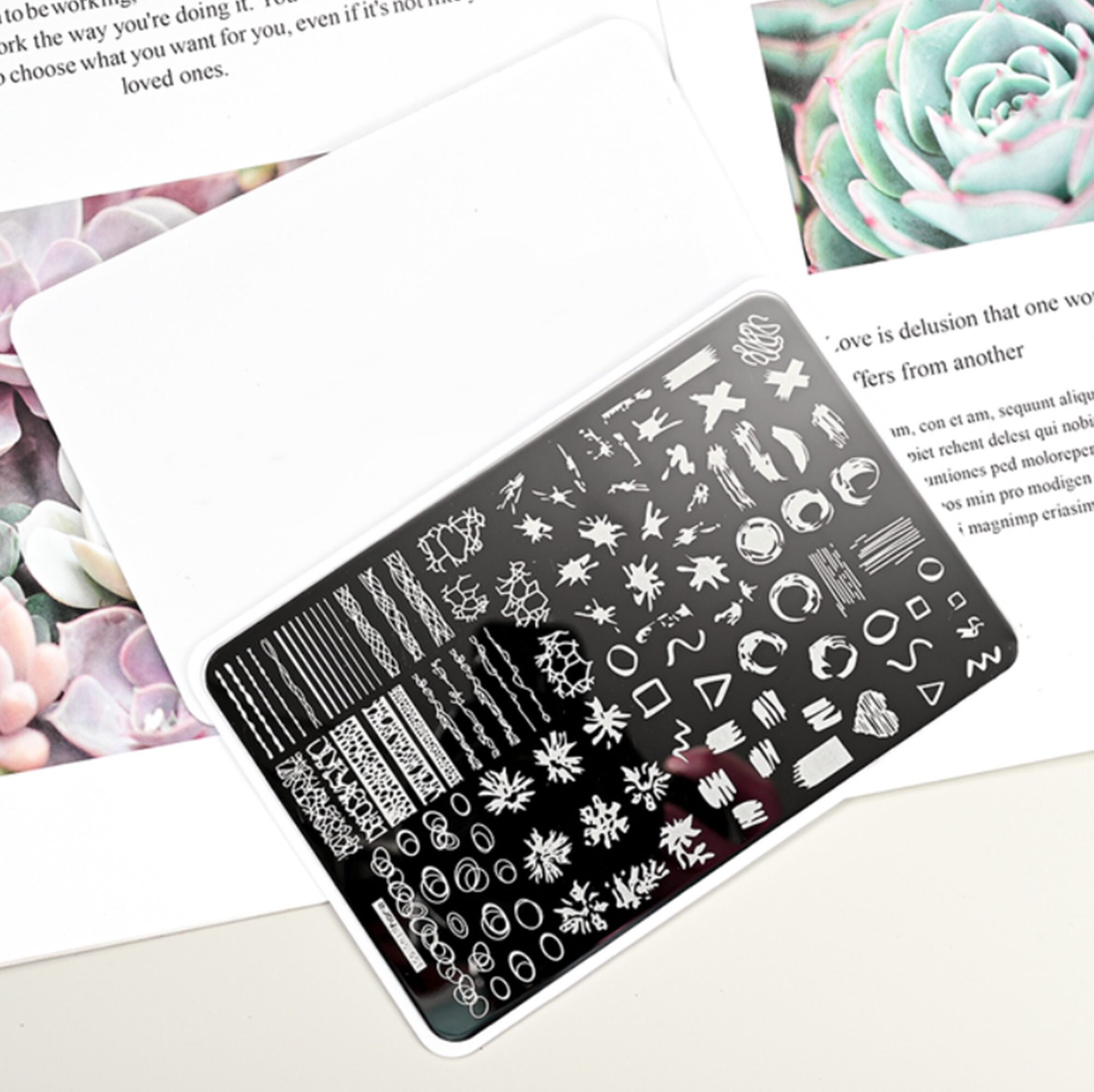 Triangular Nails Pattern Stamp Cute Nail Stamp ,beautiful Nail Stamp Templates ,cute Patterns Stamp ...