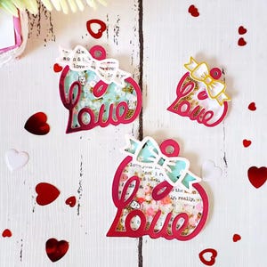 Troquel de corte con forma de corazón: etiquetas de regalo DIY y manualidades para San Valentín