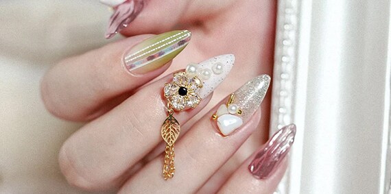 Rhinestones Gem Nail Charms - Kawaii Nail Art Gems Manicure Decorations 1pc  Set