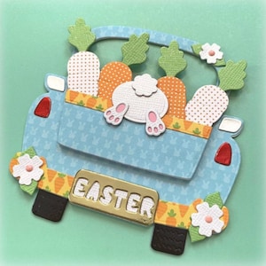 Paashaas Vrachtwagen Stansmessen Stencils voor DIY Scrapbooking Decoratief reliëf DIY Papieren kaarten