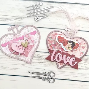 Troquel de corte de bordado de corazón: troquel metálico cosible para tarjetas y manualidades