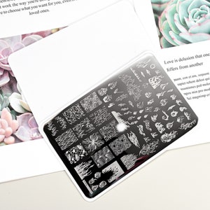 Cute nail stamp ,fire plate,Stamp Templates ,cute patterns stamp, plate for nails,stamp plate, diy decal XL templates