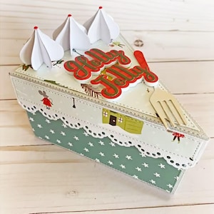 3D Kuchen Scheibe Box Metall Stanzformen - Leckerli Box Stanzform für Geburtstage, Hochzeiten, Gastgeschenke, Geschenkverpackungen & DIY Papierhandwerk