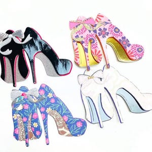Matrices de découpe pour sac à chaussures à talons hauts – Découpes en métal pour cadeaux, travaux manuels créatifs, fabrication de cartes, sacs cadeaux DIY, thème Diva