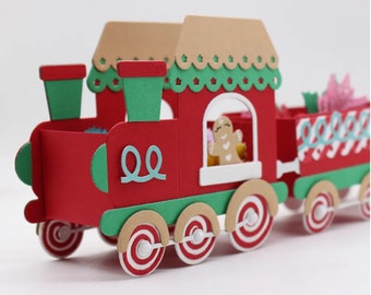 Christmas Train die,3D train die, Cutting Dies Stencils for DIY Scrapbooking Decorative Embossing DIY Paper Cards