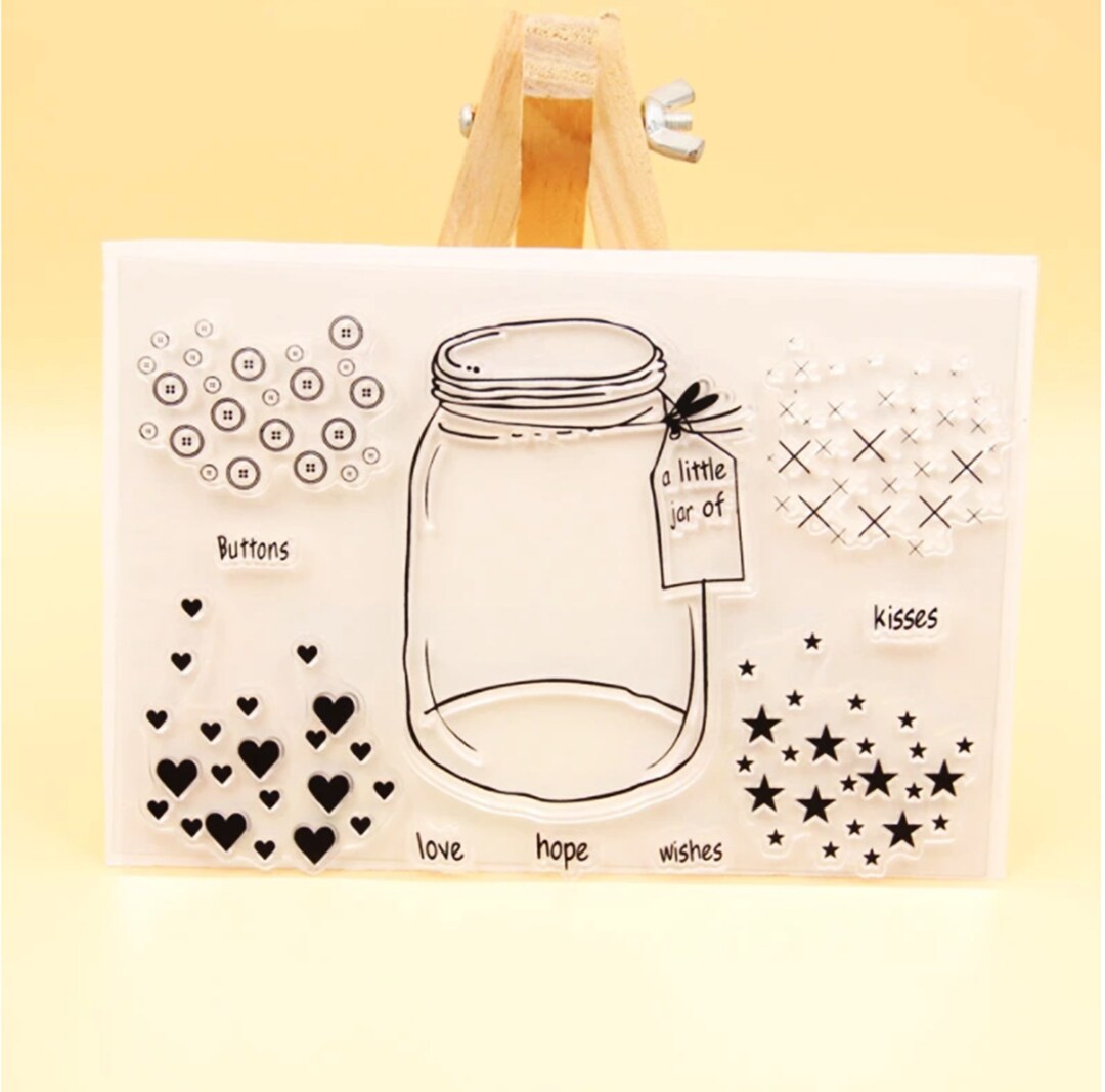 Decoration Wishing Bottle Transparent Clear Silicone Stamp/seal for DIY ...