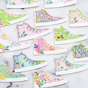 Troqueles de zapatillas: troqueles metálicos para crear tarjetas, scrapbooking y manualidades.