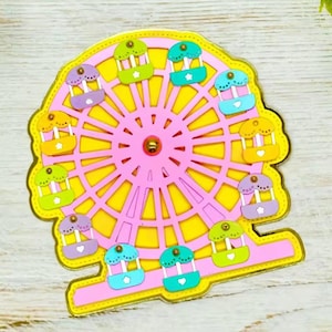 Fustelle in metallo per mini album a tema ruota panoramica – Fustelle per album a tema parco divertimenti per scrapbooking, creazione di biglietti e lavori di carta fai da te