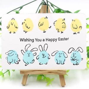 Bunny Clear Stempel Set | Frühling & Ostern Osterhasen Stempel für Papier Handwerk