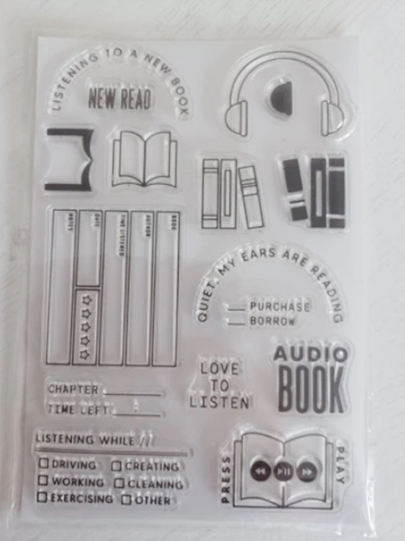 Reading Clear Stamps, Scrapbook Paper Craft ,Clear stamp ,scrapbooking DIY