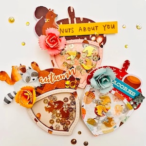 Acorn Shaker-stansvorm – metalen mal met herfstthema voor herfstambachten, scrapbooking, kaarten maken en DHZ-versieringen