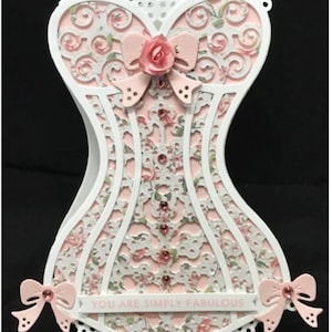 Schattige korsetstans – vintage metalen lingerie lingerie voor scrapbooking, kaarten maken en knutselen