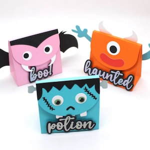 Pudełko na smakołyki na Halloween, wykrojnik do pudełka na smakołyki, wykrojniki do cięcia na Halloween, wykrojnik do pudełka na smakołyki w kształcie nietoperza, DIY Scrapbooking, tłoczenie dekoracyjne, DIY, papierowe karty